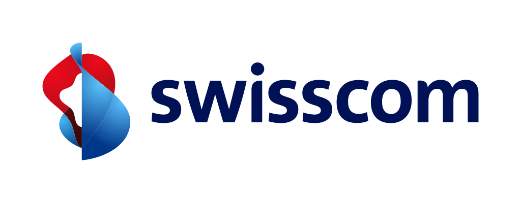 Logo des Partners Swisscom - Schweizer Marktführer in Telekommunikation und digitalen Lösungen.